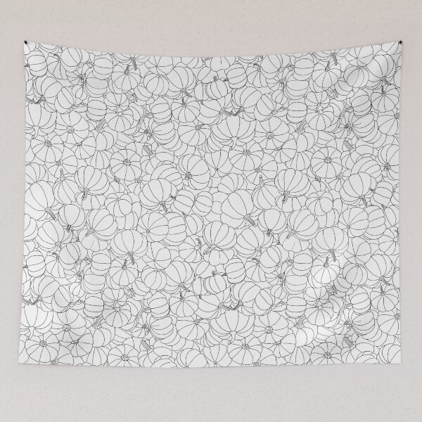 Item preview, Pumpkins Line Drawing designed and sold by missdebi27.
