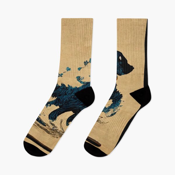 Item preview, shinobi dog hokusai style 02 designed and sold by kombos.