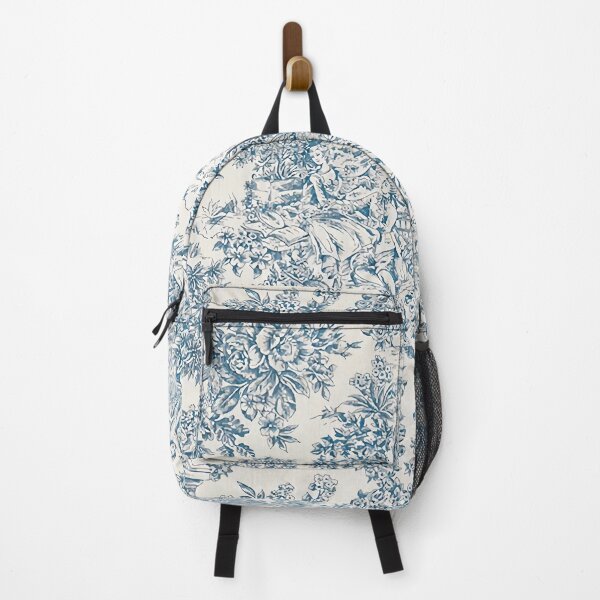 Item preview, Powder Blue Romantic Flowers French Toile Design designed and sold by IZiets.