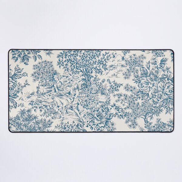 Item preview, Powder Blue Romantic Flowers French Toile Design designed and sold by IZiets.