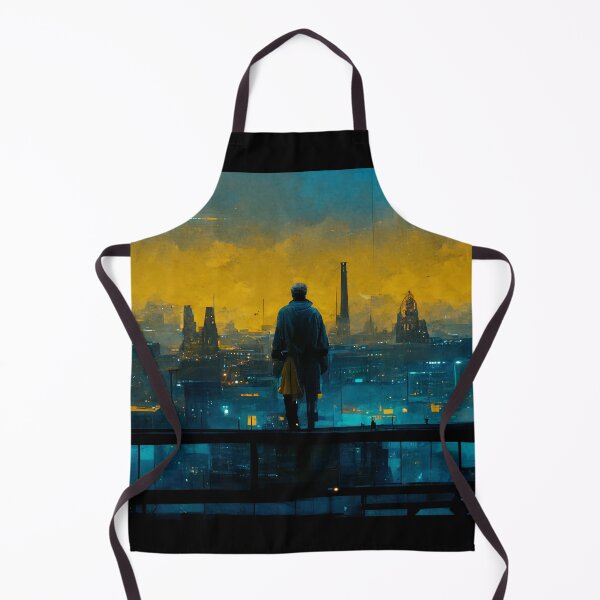 Item preview, Man Overlooking a City - best selling designed and sold by Aditya Bhole.