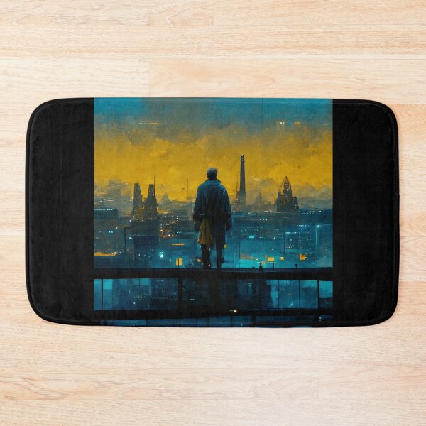 Item preview, Man Overlooking a City - best selling  designed and sold by Aditya Bhole.