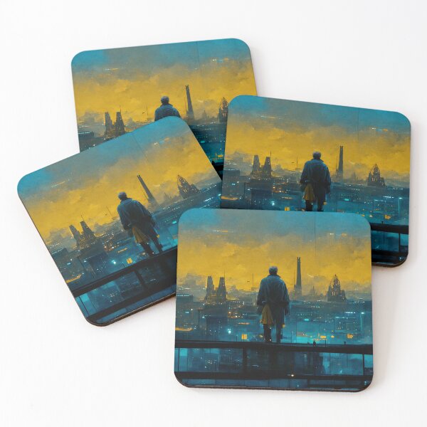 Item preview, Man Overlooking a City - best selling  designed and sold by Aditya Bhole.