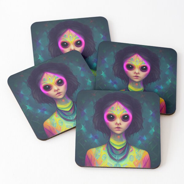 Item preview, Colorful Alien Girl - best selling  designed and sold by Aditya Bhole.