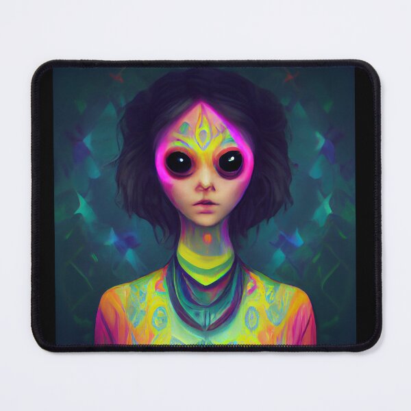 Item preview, Colorful Alien Girl - best selling designed and sold by Aditya Bhole.