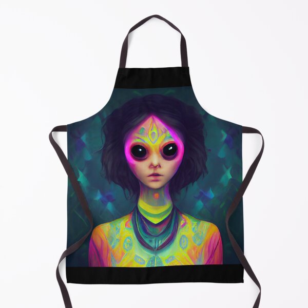 Item preview, Colorful Alien Girl - best selling designed and sold by Aditya Bhole.