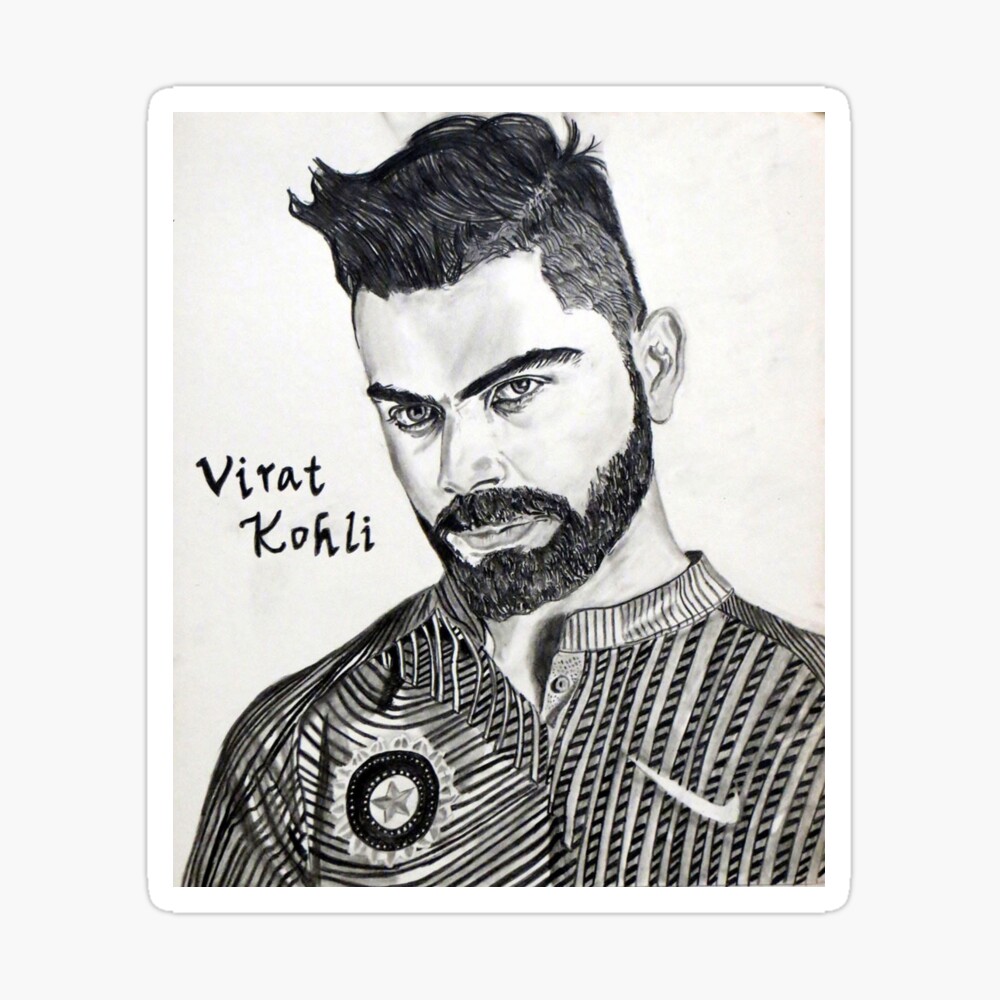 Virat Kohli pencil sketch.