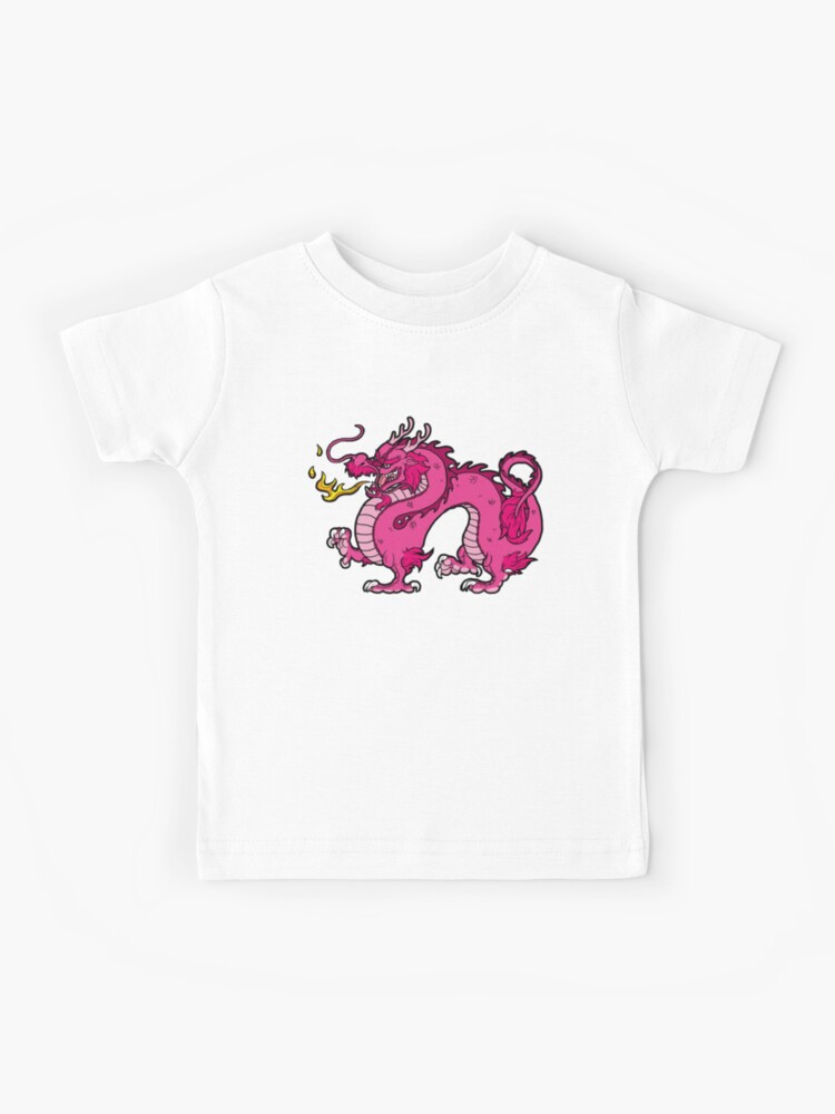 Chinese Dragon Pink Kids T-Shirt