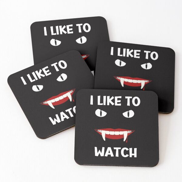 Item preview, I like to watch. Naughty vampire face. Great for halloween or for lifestyle events designed and sold by JadedDesign.