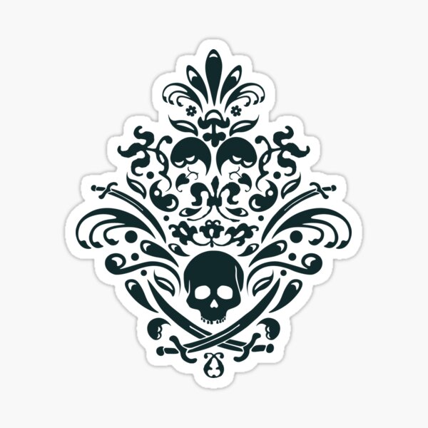 Damask Pattern Stickers for Sale