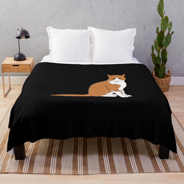 Item preview, cute angry ginger cat looking at you, yellow, brown and white, plain colors designed and sold by xiape.
