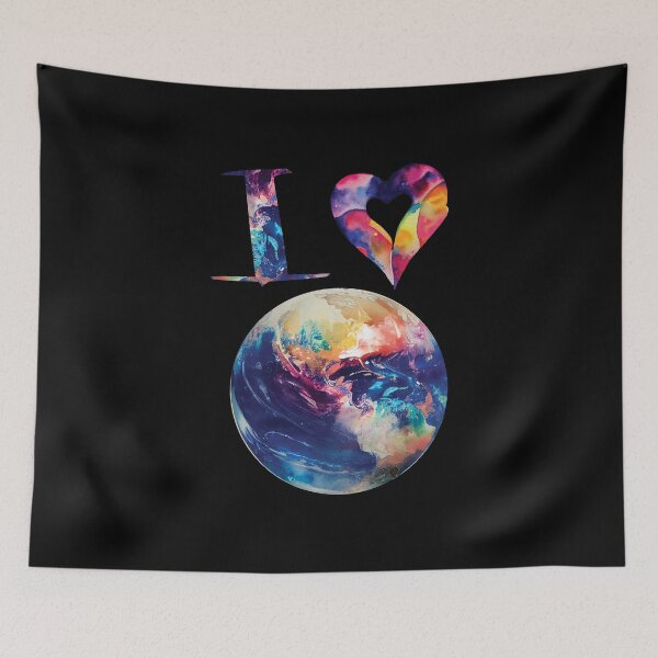 Item preview, I heart earth - dark designed and sold by PrintPhrases.