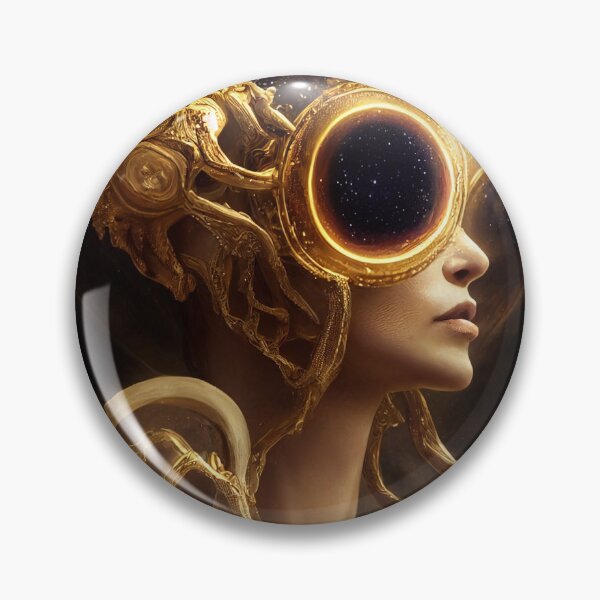Item preview, Gold Cosmic Eye designed and sold by Mental Synthetics.