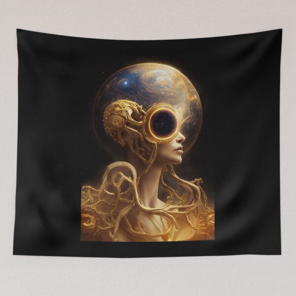 Item preview, Gold Cosmic Eye designed and sold by Mental Synthetics.