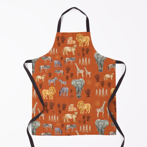 Item preview, African Savannah Wildlife Pattern with Lions, Elephants, Zebras, Meerkats, and Wildebeest designed and sold by Thomas Dossman.