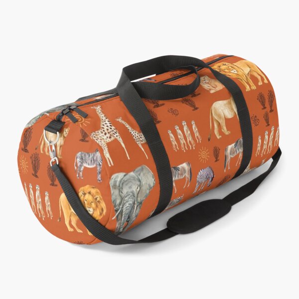 Item preview, African Savannah Wildlife Pattern with Lions, Elephants, Zebras, Meerkats, and Wildebeest designed and sold by Thomas Dossman.