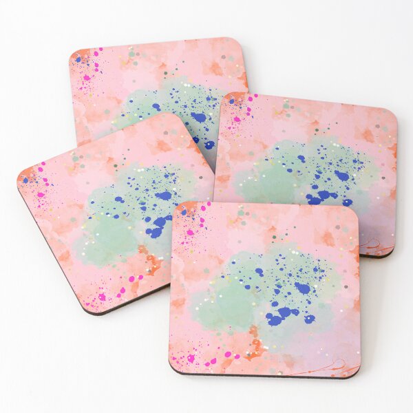 Item preview, Abstract paint splash pattern, pastel colors designed and sold by patterncrow.