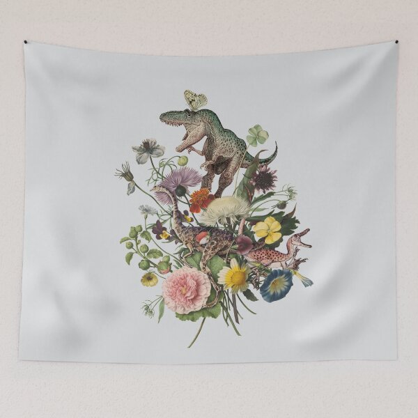 Item preview, Cottagecore DINO-MITE Dinosaur Botanical Bouquet designed and sold by Giddygoatthe3rd.