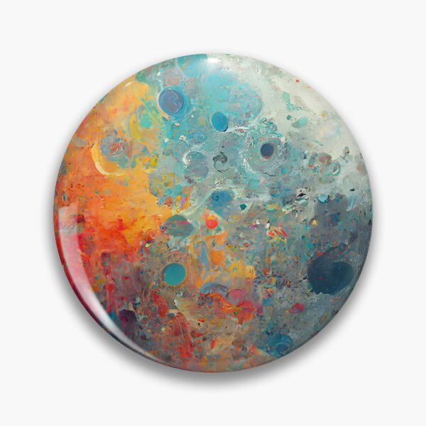 Item preview, Colorful Night Sky Painted Moon designed and sold by MythicPrompts.
