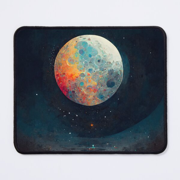 Item preview, Colorful Night Sky Painted Moon designed and sold by MythicPrompts.