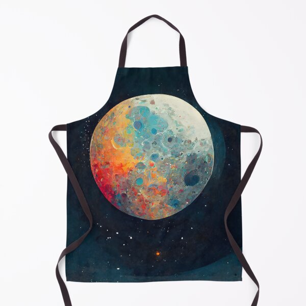 Item preview, Colorful Night Sky Painted Moon designed and sold by MythicPrompts.