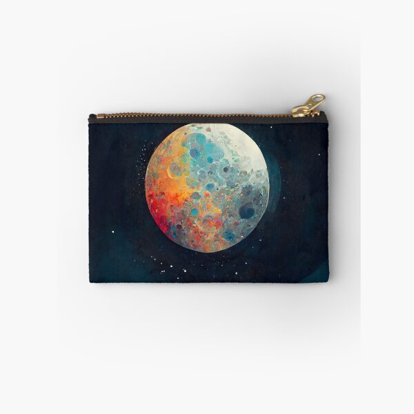 Item preview, Colorful Night Sky Painted Moon designed and sold by MythicPrompts.