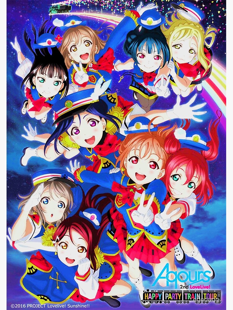 HPPY PARTY TRAIN ラフライフ！サンシャインポスター Happy Party Train - Love Aqours!