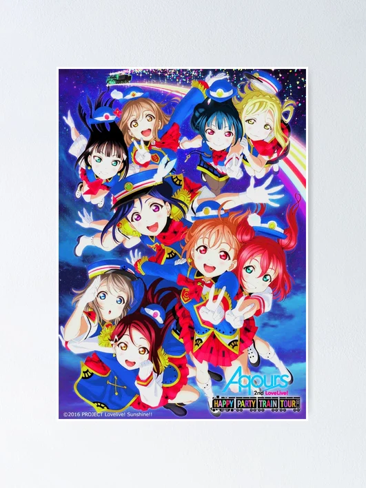 ラブカ　Aqours LLE ラブライブ　happy party train fposter,x_small,wall_texture,