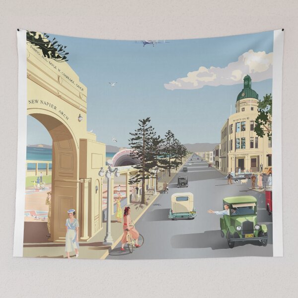Item preview, Marine Parade, Napier, New Zealand, 1938 designed and sold by contourcreative.