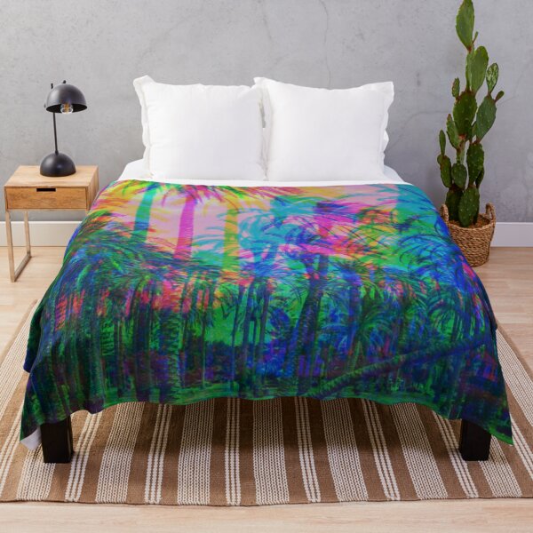 Item preview, Vintage Retro 3D Trippy Palm Tree Beach designed and sold by Thomas Dossman.