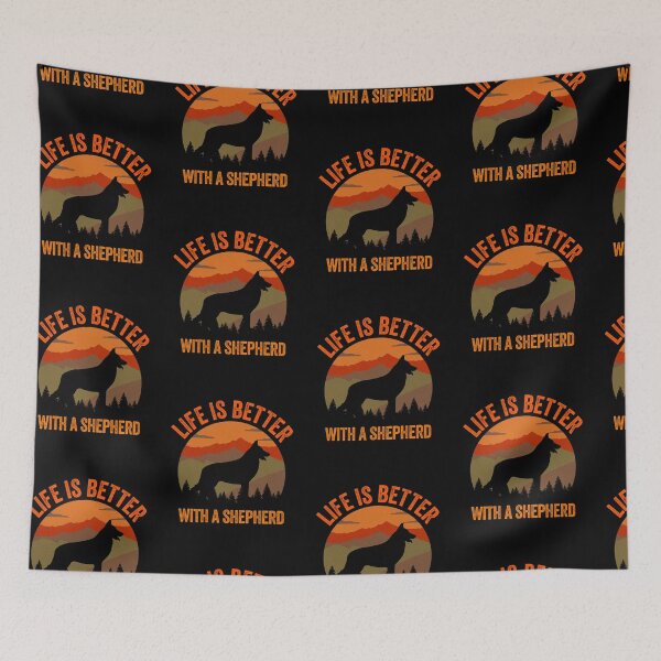 Item preview, Life Is Better With A German Shepherd Vintage Country Dog Gift  designed and sold by Guarddogdrive.