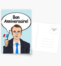 Bon Anniversaire from Emmanuel Macron Postcards