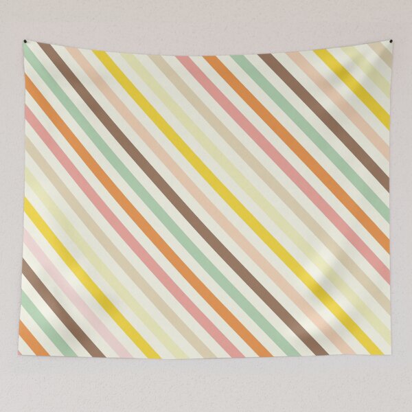 Item preview, Happy vintage colour diagonal bars mixed designed and sold by Yulia mozes.