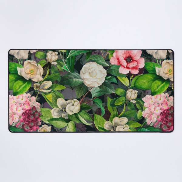 Item preview, Dreamy night garden, Vintage flowers and roses, botanical floral pattern, grey vintage botanical designed and sold by ZeinabTaha.