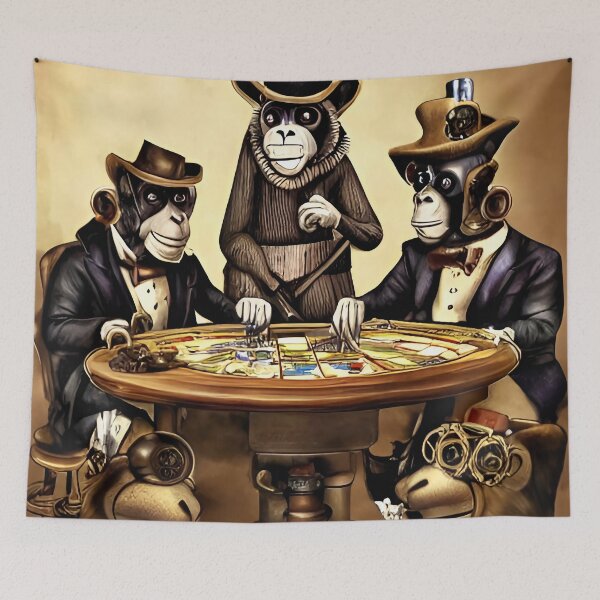 Item preview, Monkeys playing poker designed and sold by RTrivella.
