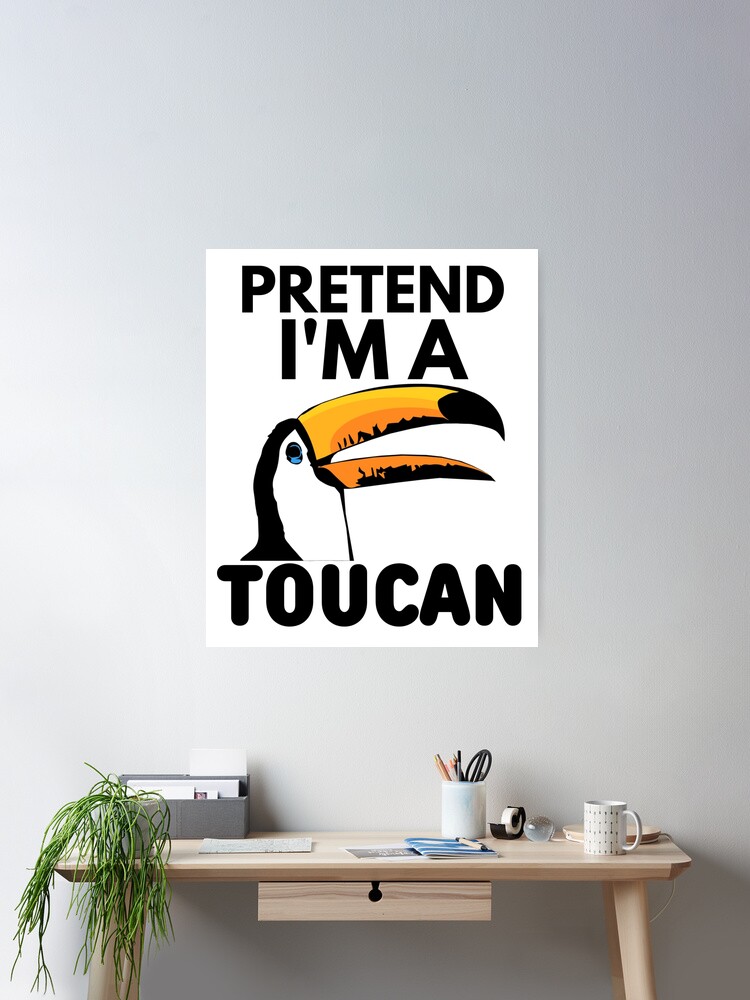 Pretend I'm A Toucan Costume Halloween Lazy Easy T-Shirt Pretend I'm A Toucan Costume Halloween Lazy Easy T-Shirt