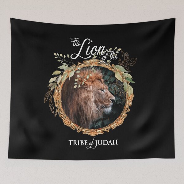 Item preview, Lion of Judah wreath on black designed and sold by AbideApparel.