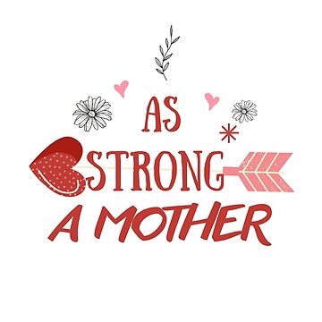 Artwork thumbnail, Strong as a mother girl tshirt, mom tshirt for girl women by SLAYM21