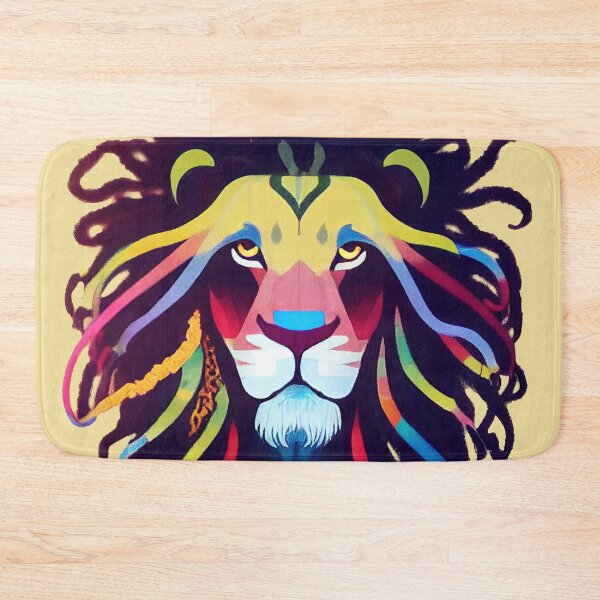 Item preview, Colorful Lion with Dreadlocks designed and sold by ThePurpleMelon.