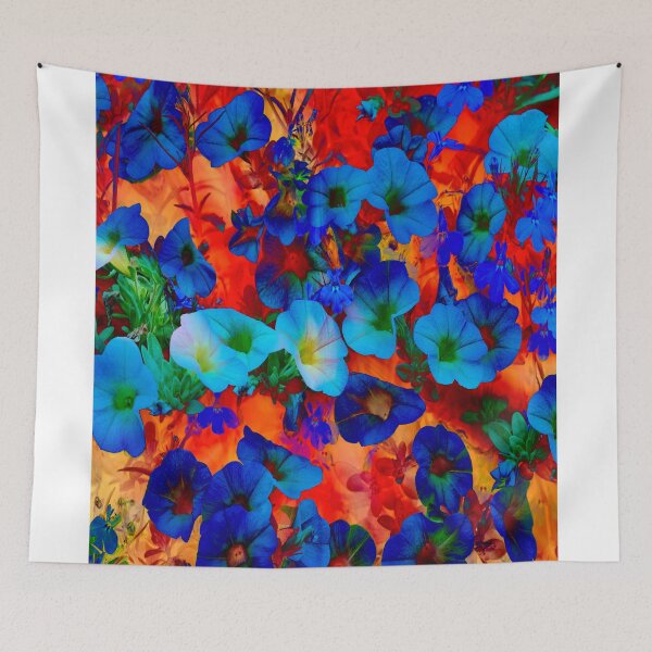 Item preview, Flores abstractas en azul designed and sold by EdwardMonet.