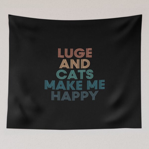 Item preview, Luge And Cats Make Me Happy- Gift for Luge & Cats Fans designed and sold by kindxinn.