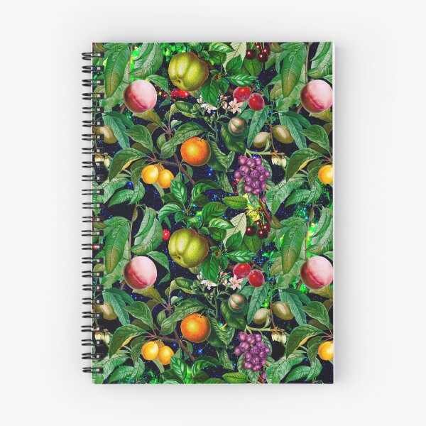 Item preview, Trendy exotic citrus tropical floral leaves and fruits tropical pattern, botanical illustration, black floral illustration designed and sold by ZeinabTaha.