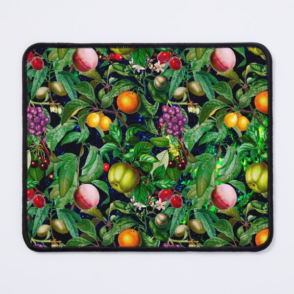 Item preview, Trendy exotic citrus tropical floral leaves and fruits tropical pattern, botanical illustration, black floral illustration designed and sold by ZeinabTaha.