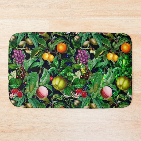 Item preview, Trendy exotic citrus tropical floral leaves and fruits tropical pattern, botanical illustration, black floral illustration designed and sold by ZeinabTaha.