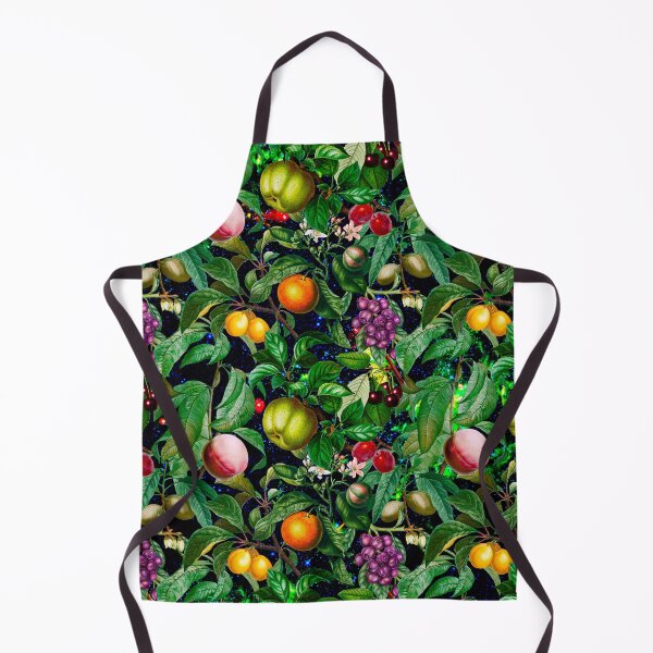 Item preview, Trendy exotic citrus tropical floral leaves and fruits tropical pattern, botanical illustration, black floral illustration designed and sold by ZeinabTaha.