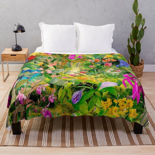 Item preview, Floral blooms and flowers exotic garden, roses and flowers, botanical pattern, flowers illustration, plants pattern, green yellow floral designed and sold by ZeinabTaha.