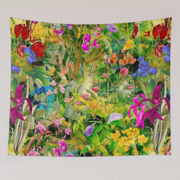 Item preview, Floral blooms and flowers exotic garden, roses and flowers, botanical pattern, flowers illustration, plants pattern, green yellow floral designed and sold by ZeinabTaha.