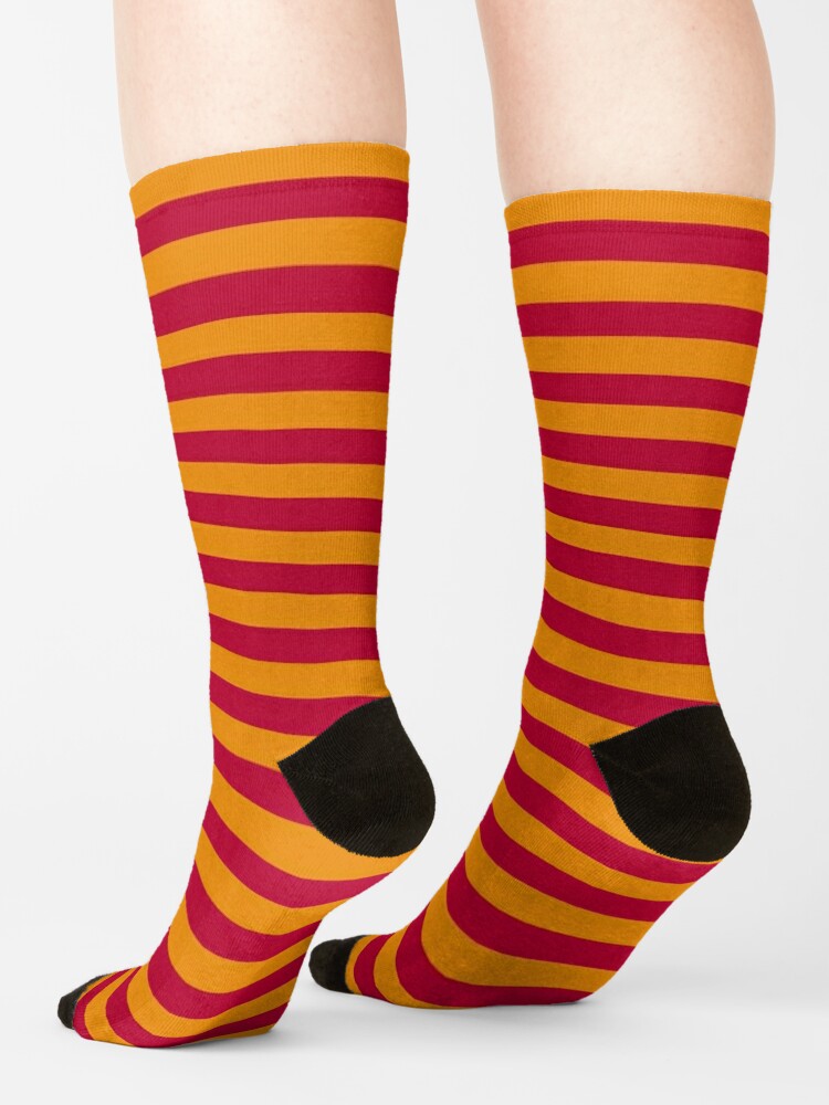 Red and Orange Stripes Socks for Sale by STHogan