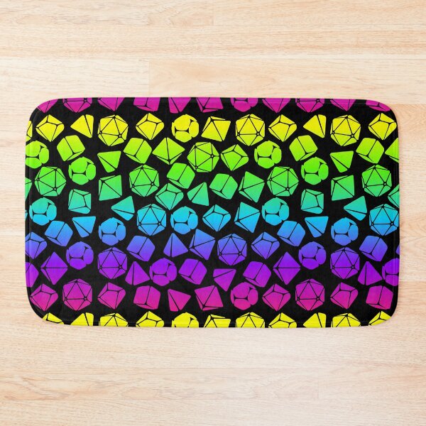 Item preview, D&D Dice Pattern Neon Rainbow Gradient for Dungeons & Dragons designed and sold by sunburstrpg.