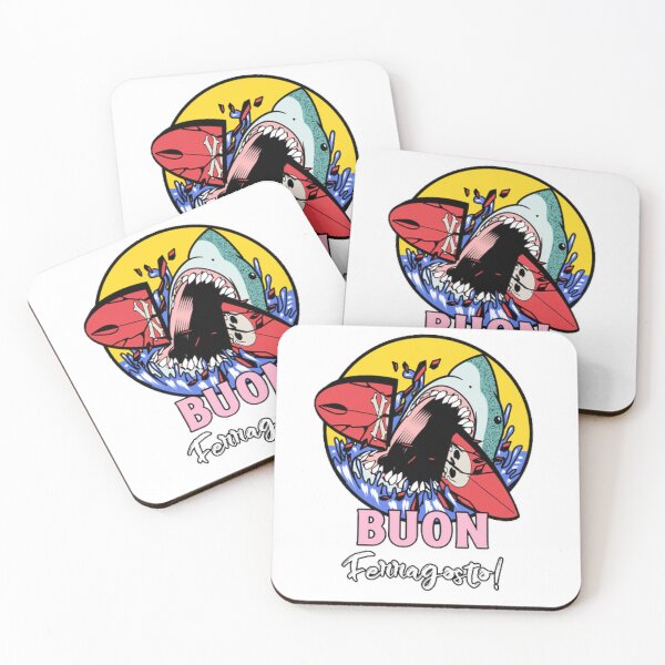 Item preview, Buon Ferragosto : Funny shark atack meme sticker designed and sold by Rodayna Elnaggar.